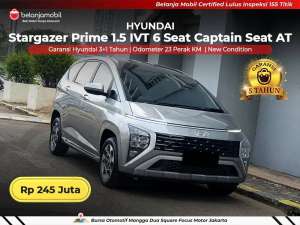 Jual bekas Hyundai Stargazer Prime 1.5 IVT Captain Seat 2026 2025NO ERTIGA,lokasi di Jakarta Timur
