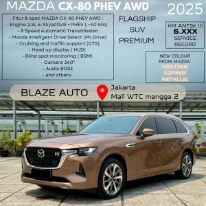 Jual bekas KM 6 RBMAZDA CX-80 AWD PHEV Elite 2025 Rare item Like new,lokasi di Jakarta Selatan