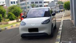 Jual bekas Km30rb wuling binguo ev pro premium range 2024 coklat muda,lokasi di Jakarta Utara