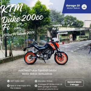 Jual bekas Ktm Duke 200cc Fi Tahun 2019,lokasi di Jakarta Pusat