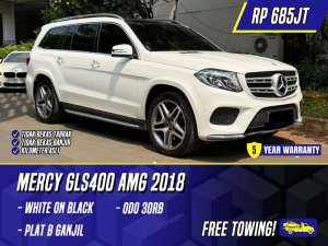 Jual bekas Mercedes Benz GLS400 AMG 2018 White on Black Putih Mercy GLS 400,lokasi di Jakarta Pusat