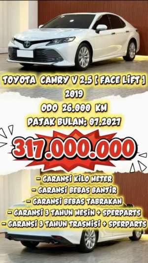 Jual bekas ODO 26.000 KMTOYOTA CAMRY V 2.5 FACELIFT 2019 CASH OR KREDUT N TT,lokasi di Tangerang Kota