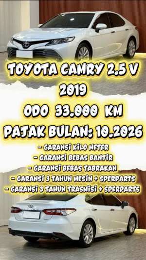 Jual bekas ODO 33.000 KMTOYOTA CAMRY V 2.5 AT 2019 SIAP LANGSUNG PAKAI,lokasi di Tangerang Kota