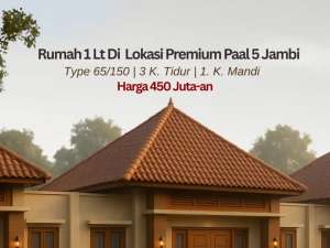 Rumah 1 Lantai Di Lokasi Premium Paal 5 Jambi lokasi di Jambi Kota, tersedia melalui melalui situs Olx