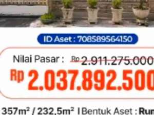 RUMAH LELANGJaka Permai Bekasi Barat lokasi di Bekasi Kota, tersedia melalui melalui situs Olx