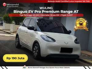 Jual bekas TIPE TERTINGGI 410 KMWuling Binguo EV Pro Premium Range 20242025,lokasi di Depok Kota