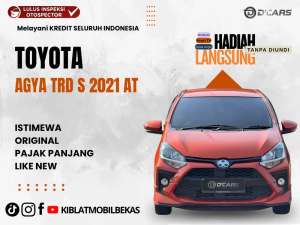 Jual bekas TOYOTA AGYA TRD S AUTOMATIC 2021 ORIGINAL ISTIMEWA,lokasi di Surakarta Kota