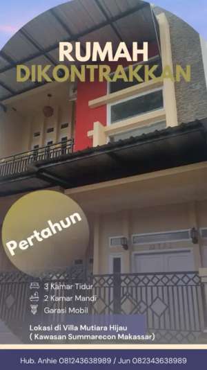 Disewakan rumah 2 lt di area summarecon makassarvilla mutiara nego lokasi di Makassar Kota, tersedia melalui melalui situs Olx