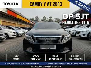 Jual bekas DP PROMO 5JT CAMRY 2.5 V MATIC 2013 LOW KM 90RB HITAM,lokasi di Tangerang Kota