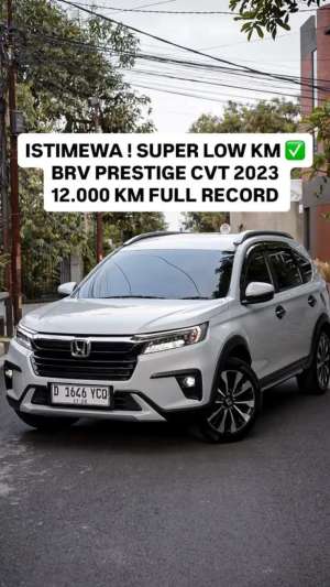 Jual bekas HONDA BRV PRESTIGE CVT 2023 LOW KM SUPER ISTIMEWA LIKE NEW,lokasi di Bandung Kota
