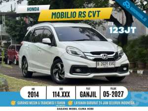 Jual bekas Honda Mobilio rs cvt 2014 Putih xpander ertiga xenia brv,lokasi di Tangerang Kota