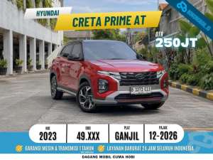 Jual bekas Hyundai Creta Prime AT 2023 Merah Two Tone hrv xpander stargazer,lokasi di Tangerang Kota