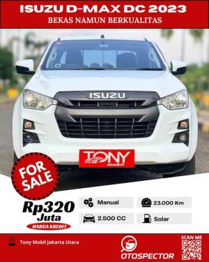 Jual bekas Isuzu D-Max Dobel Cabin 4x4 MT 2023 Putih,lokasi di Jakarta Pusat
