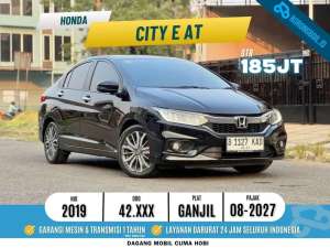 Jual bekas Km 42RB Full Record City E RS AT 2019 Crystal Black Pearl,lokasi di Jakarta Selatan
