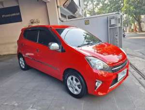 Jual bekas KM 74RB AGYA 1.0 G MANUAL 2016 TOYOTA MT MERAH ayla calya,lokasi di Bandung Kota