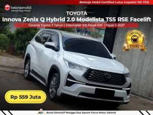 Jual bekas LOW KM 2RB Toyota Innova Zenix Q Hybrid 2.0 TSS Facelift 2026 2025,lokasi di Jakarta Utara