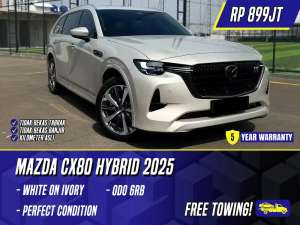 Jual bekas Mazda CX80 Elite Hybrid 2025 White on Ivory Putih CX-80 CX 80,lokasi di Jakarta Pusat