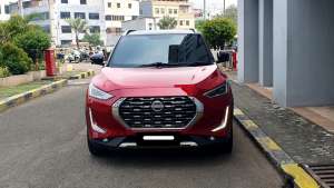 Jual bekas Nissan Magnite Premium CVT 2021 merah km 53ribuan,lokasi di Jakarta DKI