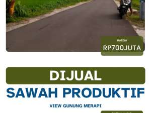 SAWAH PRODUKTIF DEKAT EXIT TOL MANISRENGGO VIEW GUNUNG MERAPI lokasi di Klaten Kab., tersedia melalui melalui situs Olx