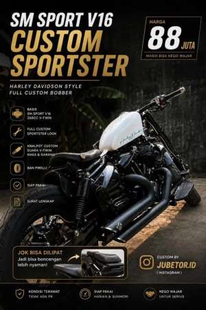 Jual bekas SM V16 Full Custom Harley Davidson Sporster 48,lokasi di Bogor Kota