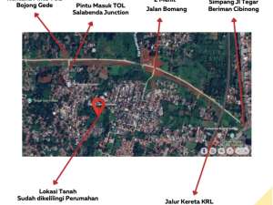 Tanah Murah Nempel Future TOL Bogor SerpongTOL Bojong Gede Desari lokasi di Tangerang Selatan Kota, tersedia melalui melalui situs Olx