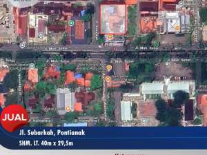 Tanah Siap Bangun Jalan Subarkah, Pontianak lokasi di Pontianak Kota, tersedia melalui melalui situs Olx