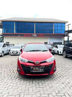 Jual bekas TDP 38JT Toyota Yaris G MT Merah 2018 Agya HRV,lokasi di Medan Kota