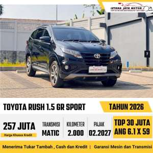 Jual bekas TOYOTA RUSH 1.5 GR SPORT 2026,lokasi di Jakarta Pusat