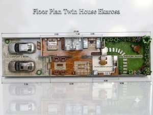 TWIN HOUSE EKARASMI JOHOR DESIGN KEKINIAN LAHAN SUPER PANJANG lokasi di Medan Kota, tersedia melalui melalui situs Olx
