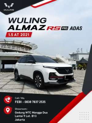 Jual bekas Wuling Almaz RS PRO ADAS 1.5 7 Seater AT Matic 2021 Terawat,lokasi di Jakarta Pusat