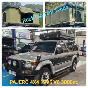Jual bekas 4x4 Mitsubishi Pajero V6 3000cc Pertalite MT 1995Tenda Roof Top Tent,lokasi di Jakarta Selatan