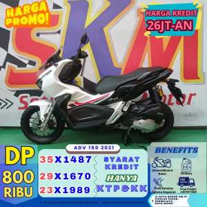 Jual bekas adv 160 tahun 2021 dp700 servis gratis selama angsuran cash credit,lokasi di Jakarta Selatan