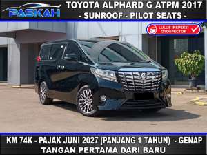 Jual bekas Bunga 5 KM 74k GENAP TAX JUNI 2027 Alphard g 2017 Alphard G atpm 2017,lokasi di Jakarta Selatan