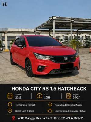 Jual bekas City RS HATCHBACK 1.5 MATIC 2022 KM20RB,lokasi di Jakarta Barat