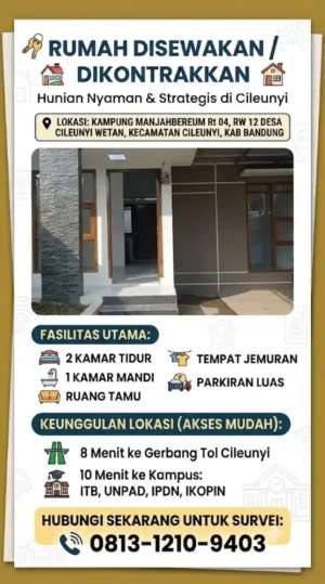 DisewakanDikontrakkan Rumah lokasi di Bandung Kab., tersedia melalui melalui situs Olx