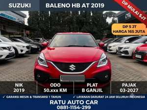 Jual bekas DP PROMO 5JT BALENO HB MATIC 2019 LOW KM 50RB RED,lokasi di Tangerang Kota
