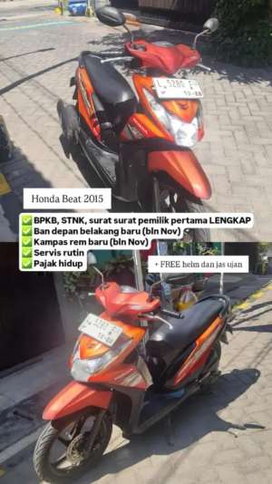 Jual bekas HONDA BEAT 2015,lokasi di Surabaya Kota