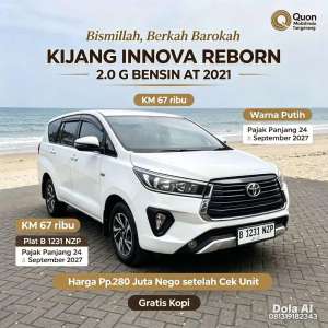 Jual bekas INNOVA REBORN 2.0 G AT AT MATIC 2021,lokasi di Tangerang Kota