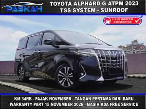 Jual bekas Km 34k BUNGA 4.5 PAJAK NOVEMBER Alphard G ATPM 2023 alphard g 2023,lokasi di Jakarta Pusat