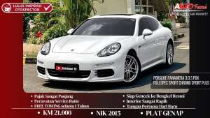 Jual bekas KM21RB Porsche Panamera 3.0 S PDK FullSpec Sport Chrono Sport Plus Whi,lokasi di Tangerang Selatan Kota