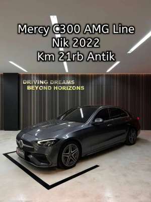 Jual bekas Mercedes Benz C300 AMG 2022 Mercy Km21rb Abu2 metalik B8593GK,lokasi di Jakarta Utara