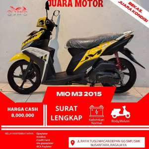 Jual bekas MIO M3 125 THN 2015 SURAT LENGKAP PAJAK AKTIF HARGA TERMURAH,lokasi di Depok Kota