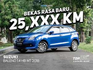 Jual bekas RARE KM LOW BALENO HATCHBACK MT 2018 BIRU SUZUKI,lokasi di Jakarta Timur