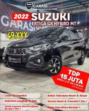 Jual bekas Tdp 15 New ERTIGA GX HYBIRD MT 2022 KM 49 RB RECORD,lokasi di Jakarta Timur