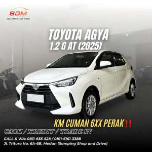Jual bekas TOYOTA AGYA 1.2 G AT 2025,lokasi di Medan Kota