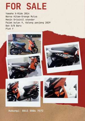 Jual bekas Yamaha xride 2014,lokasi di Depok Kota